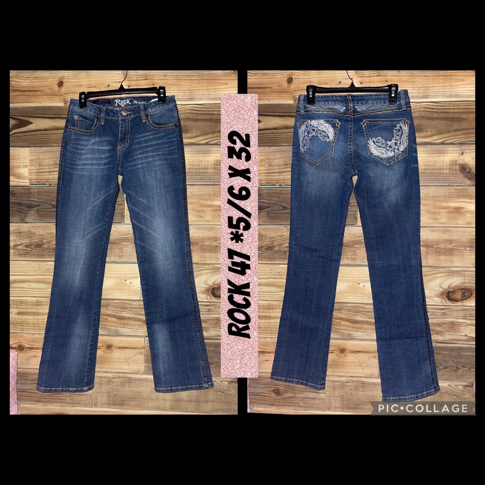 ROCK 47 Ladies Bootcut Jeans